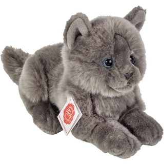 Teddy Hermann® Kuscheltier Kartäuser Katze, 20 cm, zum Teil aus recyceltem Material grau