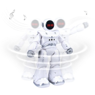 autolock Lernroboter Ferngesteuert Roboter Spielzeug für Kinder,Intelligent Programmier, RC Roboter mit Gestensteuerung/Walk Lernen Spielzeug Geschenk weiß