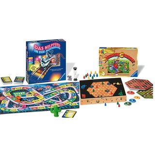 Ravensburger 26772 - Nilpferd in der Achterbahn - Gesellschaftsspiel für die ganze Familie & Die Maulwurf Company - Familienspiel für Erwachsene und Kinder ab 8 Jahren
