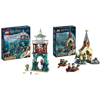 LEGO Harry Potter Trimagisches Turnier: Der Schwarze See & Harry Potter Bootshaus von Schloss Hogwarts Spielzeug-Modell für Kinder