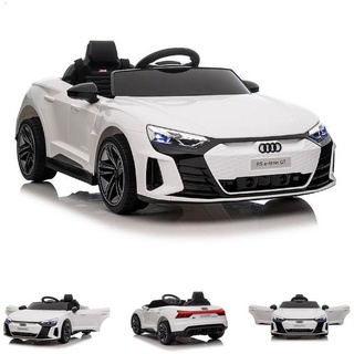 ES-Toys Elektro-Kinderauto Elektroauto Audi RS E-Tron, Belastbarkeit 30 kg, Allradantrieb, Fernbedienung, MP3 weiß