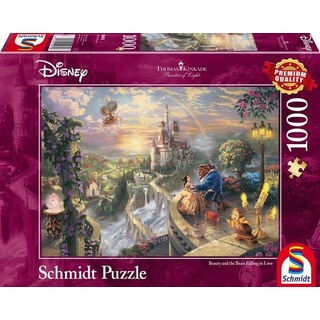 Schmidt Spiele - Puzzle - Thomas Kinkade - Disney Die Schöne und das Biest, 1000 Teile