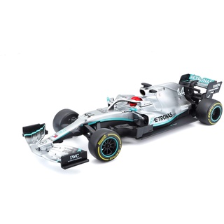 Maisto Tech R/C F1 Mercedes AMG Petronas W10 (2019): FerngestDHertes Auto Lewis Hamilton im Maßstab 1:24, OriginalgetrDHes Formel 1-Auto, 2,4 GHz, Pistolengriff-StDHerung, 22 cm, Silber (582352)