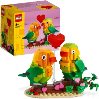 LEGO 40522 Valentins-Turteltauben, Valentinstag Geschenk für Kinder zum Valentinstag-Basteln, als Tier-Spielzeug zum Bauen oder Deko