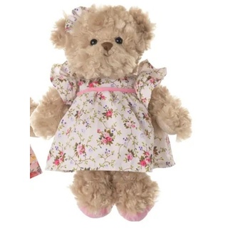 Bukowski Teddybär Cataleya braun/rosa mit Kleid 25 cm