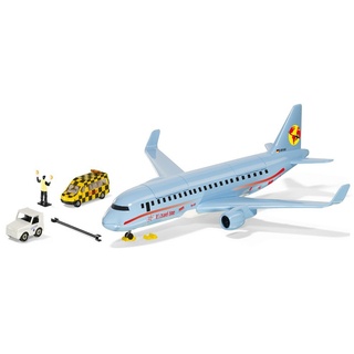 Siku Spielzeug-Flugzeug SIKU World, Verkehrsflugzeug (5402), mit Licht blau