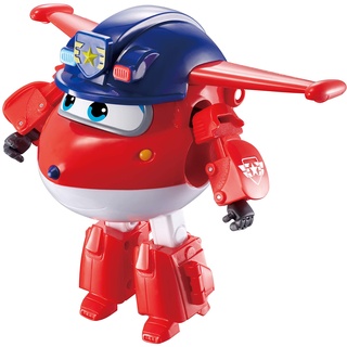 Super Wings Police Jett 5' Transforming Character Easy Transformation Preschool Kids Gift Toys for 3+ Year Old Boy Girl