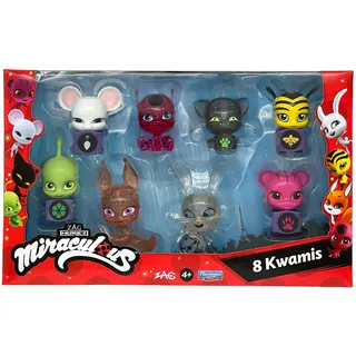 Bandai - Miraculous - Pack mit 8 Kwamis – Miraculous Mini-Figuren Sammlung - Spiel Miraculous Schatulle Set mit 8 Kwamis - Kleine süße Miraculous Ladybug Figuren - Spielzeug ab 4 Jahren - P50532