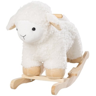 roba® Schaukeltier Schaf, mit weicher Stoff-Polsterung, für Kleinkinder, ab 18 Monate weiß