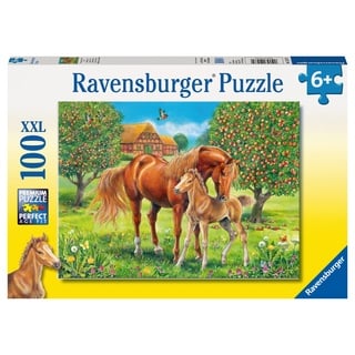 Ravensburger Kinderpuzzle - 10577 Pferdeglück auf der Wiese - Pferde-Puzzle für Kinder ab 6 Jahren, mit 100 Teilen im XXL-Format