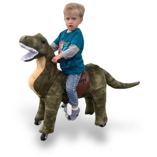 TPFLiving Reittier Dino Rex - Größe M - Farbe: grün, Schaukeltier für Kinder ab 3 bis 6 Jahren - Sitzhöhe: 65 cm grün