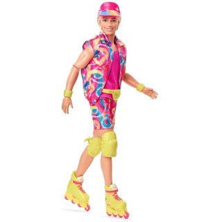 Mattel HRF28 - Barbie - The Movie - Ken im Retro Inlineskating-Outfit inkl. Inlineskates