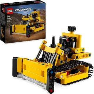 LEGO Technic Schwerlast Bulldozer, Spielzeug-Planierraupe zum Bauen, Ergänze deine Baustelle, Konstruktionsspielzeug für Kinder, Technik-Geschenk... - Gelb