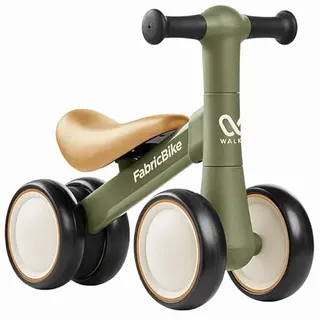 FabricBike Walker - Kinder Laufrad ab 1 Jahr, Lauflernrad für 10-24 Monate Baby, Balance Lauflernrad Spielzeug mit 4 Räder, Balance Bike ohne Pedal. (Amazon Green)