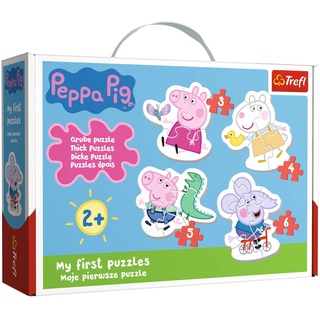 Trefl TR36086 Die reizende Wutz, Peppa Pig 3 bis 6 Teilen, 4 Sets, Baby Classic, für Kinder ab 2 Jahren Puzzle, Farbig