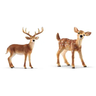 SCHLEICH® 14818 Weißwedelhirsch, für Kinder ab 3+ Jahren, WILD Life - Spielfigur & ® 14820 Weißwedelkalb, für Kinder ab 3+ Jahren, WILD Life - Spielfigur