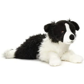 Uni-Toys - Border Collie schwarz-weiß, liegend (ohne Geschirr) - 64 cm (Länge) - Plüsch-Hund, Haustier - Plüschtier, Kuscheltier