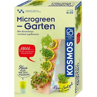 KOSMOS 636135 Microgreen-Garten, Bio-Keimlinge vertikal anpflanzen und genießen, Gemüse-Keimlinge züchten auf der Fensterbank, Experimentierkasten für Kinder ab 6 bis 10 Jahre