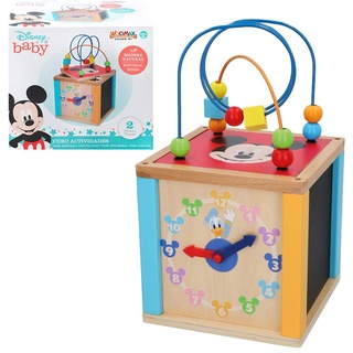 WOOMAX - Cubo multiactividades de madera Mickey y Minnie Disney baby (ColorBaby 48715)