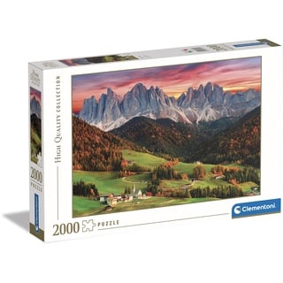 Clementoni - 32570 Collection Puzzle - Val Di Funes - Puzzle 2000 Teile ab 14 Jahren, Erwachsenenpuzzle mit Wimmelbild, Geschicklichkeitsspiel für die ganze Familie