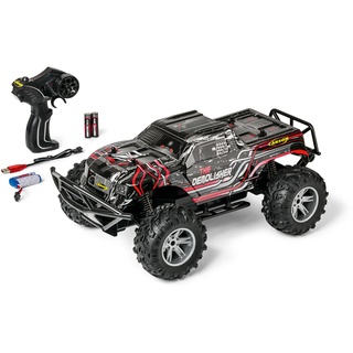 Carson 500404285 1:10 The Demolisher 100% RTR rot - Ferngesteuertes Auto, Offroad Truggy, RC Auto, RC Offroader, RC Fahrzeug, RC Spielzeug