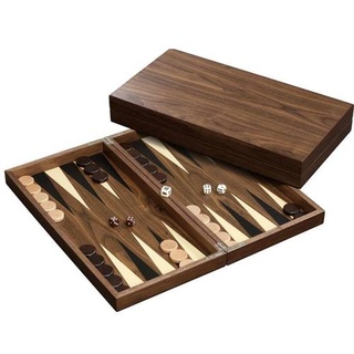 1143 - Backgammon Skeloudi, groß, Magnetverschluss, Brettspiel aus Holz, 1-2 Spieler