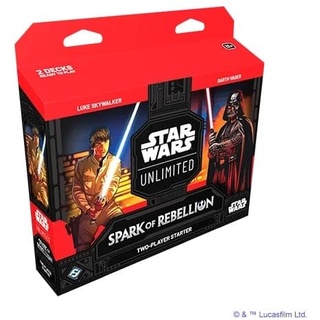 Star Wars TCG: Unlimited - Spark of Rebellion - für 2-Spieler-Starter Set - ENGLISCH + Heartforcards® Versandschutz