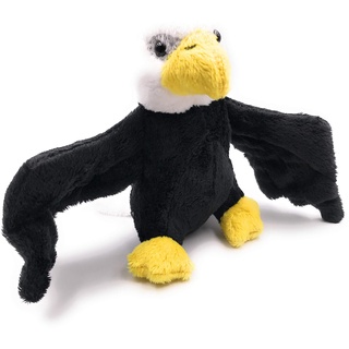 Onwomania Plüschtier Kuscheltier Stoff Tier Adler schwarz Greifvogel 17 cm