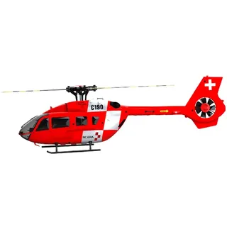 GOUX 1:30 C190 H145 RC-Hubschrauber für Erwachsene, 2.4G 6CH Einmotoriges gyroskopisches Flugmodell, Geschenk für Erwachsene und Jugendliche (RTF Version/Rot Weiß)