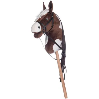 HKM Steckenpferd Hobby Horse Spielzeugpferd Braun/ Weiß