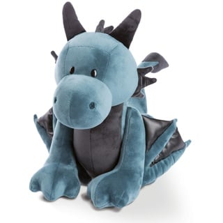 NICI 46715 Kuscheltier Drache Ivar 30cm stehend – Plüschtier für Mädchen, Jungen & Babys – Flauschiges Stofftier zum Spielen, Sammeln & Kuscheln – Gemütliches Schmusetier, BLAU/SCHWARZ, 30 cm