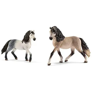Schleich 13821 - Andalusier Hengst & 13793 - Spielzeugfigur - Andalusier Stute