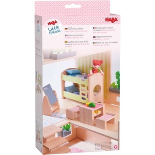 HABA - Little Friends - Puppenhaus-Möbel Kinderzimmer für Geschwister