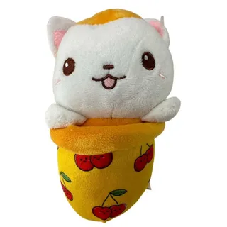 soma Kuscheltier kawaii plüschtier Katze Spielzeug für Kinder Mädchen Jungen gelb (1-St), kawaii kuscheltier katze kuscheltier kuscheltier katze 20 cm gelb