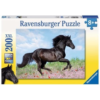 Ravensburger Kinderpuzzle - 12803 Schwarzer Hengst - Pferde-Puzzle für Kinder ab 8 Jahren, mit 200 Teilen im XXL-Format, Yellow