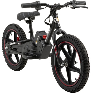 Elektro-Laufrad, 16 Zoll, Kinder-Balance-Bike m. 250 Watt, Scheibenbremsen, 3 Geschwindigkeitsstufen (Rot)