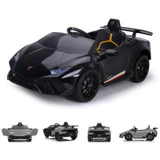 Chipolino Elektro-Kinderauto Kinder Elektroauto Lamborghini Huracan, Belastbarkeit 30 kg, Fernbedienung, Musikfunktion schwarz