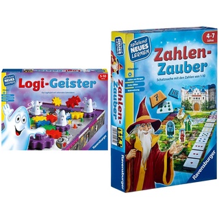 Ravensburger 25042 - Logi-Geister - Spielen und Lernen für Kinder 24964 - Zahlen-Zauber - Spielen und Lernen für Kinder, Lernspiel für Kinder ab 4-7 Jahren, Spielend Neues Lernen