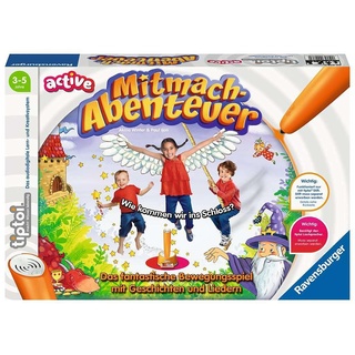 Ravensburger tiptoi ACTIVE Spiel 00076, Mitmach-Abenteuer, Bewegungsspiel ab 3 Jahren, mit Geschichten, schönen Liedern und lustigen Reimen