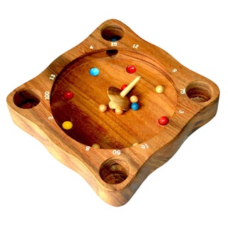 Tiroler Roulette, Twister Roulette Knobelholz Würfelspiel für 2 bis 8 oder mehr Personen, Trinkspiel, Glücksspiel, Würfelspiel, Kreiselspiel, Unterhaltungsspiel, Familienspiel, Kinderspiel
