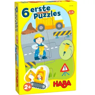 Haba Puzzle 2, 3, 4 Teile Kinder Puzzle 6 erste Puzzles Baustelle 1307184001, Puzzleteile