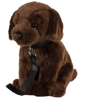 Teddys Rothenburg Kuscheltier Labrador mit Leine 30cm mit Schwanz Plüschhund Stoffhund