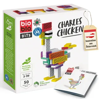 bioblo Bits 53 Nachhaltige Holzbausteine Charles Chicken | Bausteine Kinder, Mini bausteine, Wooden Toys, Steckspielzeug, Steckbausteine Kinder, Kinder Bausteine | 100% frei von Weichmachern