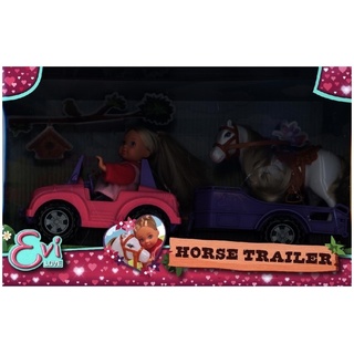 Simba Toys - Simba - Evi's Love "Geländewagen mit Pferdeanhänger", inklusive Zubehör