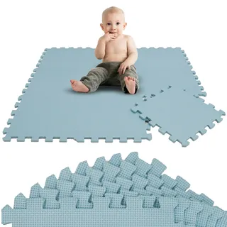 LittleTom 9 Teile Spielmatte Baby Puzzlematte - 30x30 Krabbelmatte Bodenmatte Kinderzimmer