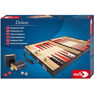 Noris Spiel, Familienspiel Würfelspiel Deluxe Backgammon Koffer - 15" 606101712