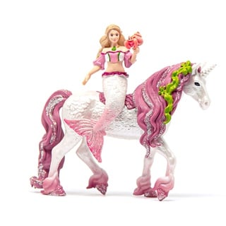 schleich BAYALA 70593 Meerjungfrau Feya und Unterwasser Einhorn - 3-Teiliges Spielset - Glitzer Nixe und Einhorn - Bewegliche Figuren mit Zubehör - Figuren Einhorn Spielzeug ab 5 Jahren