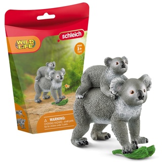 schleich 42566 Koala Mutter mit Baby, für Kinder ab 3+ Jahren, WILD LIFE - Spielset