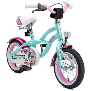 BIKESTAR Kinderfahrrad für Mädchen ab 3-4 Jahre | 12 Zoll Kinderrad Cruiser | Fahrrad für Kinder Mint | Risikofrei Testen