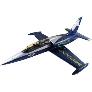 Amewi 24095 AMXFlight L-39 Albatros, Breitling Design, RC Flugzeug, ferngesteuert, EPO, PNP, blau-Silber